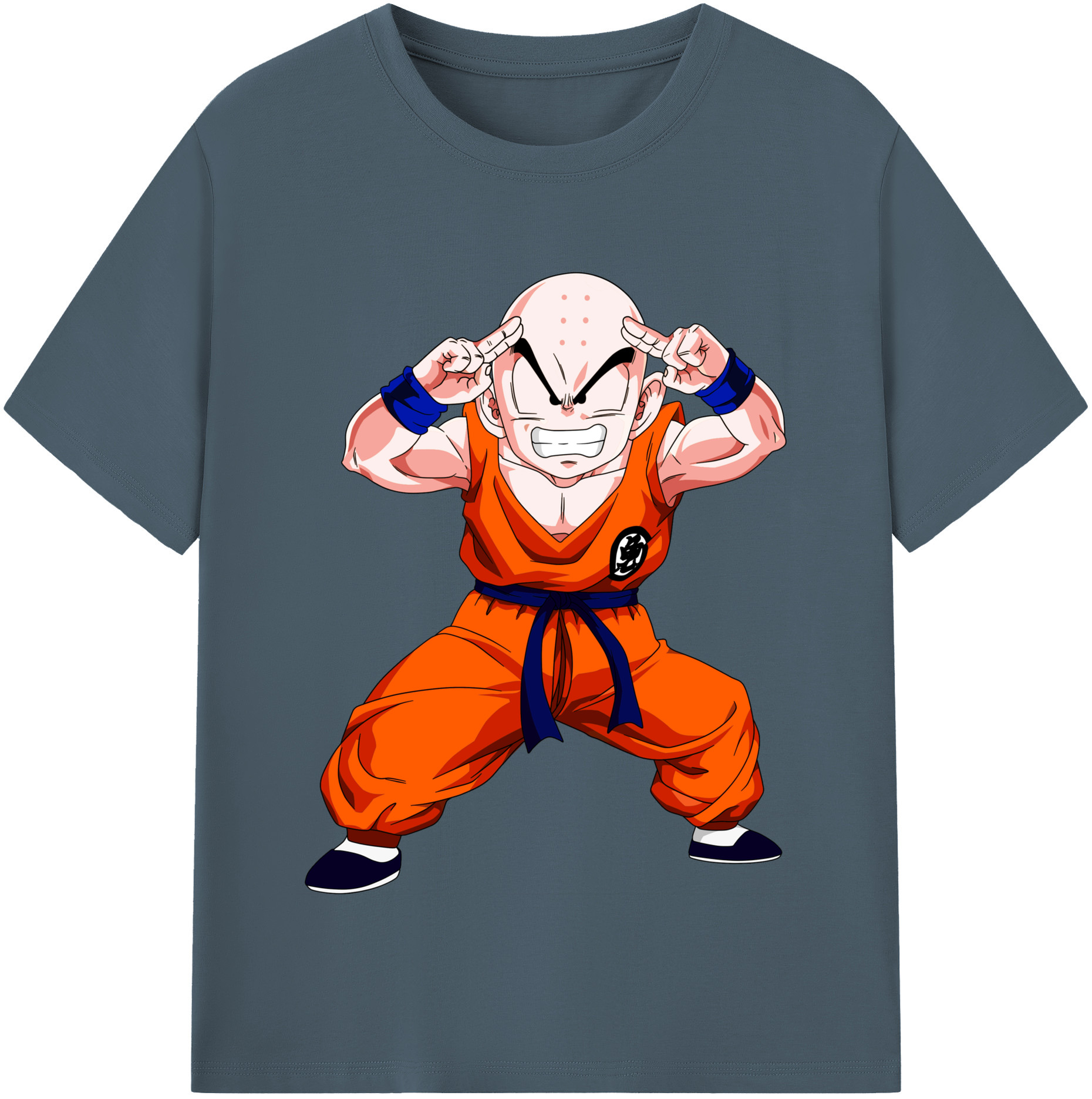 （画像用） ドラゴンボール クリリン DRAGON BALL krillin 綿100％半袖Tシャツ（フロントプリント）